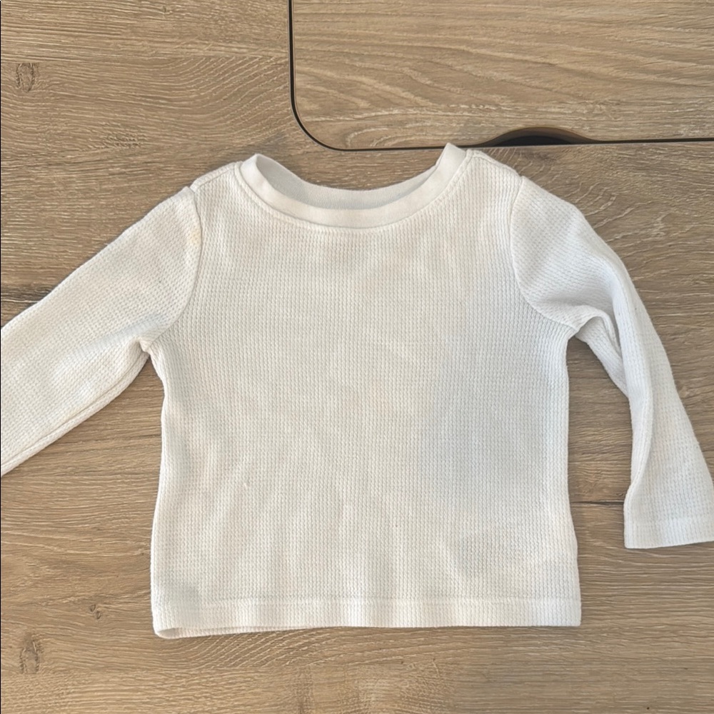 Classic White Kids Long Sleeve Shirt 12-18 MONTHS